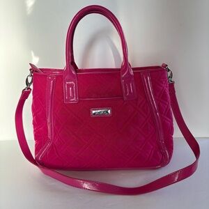 Vera Bradley Pink Quilted Trapeze Satchel Purse